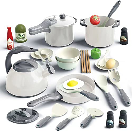32Pcs Kids Play Kitchen Toys Set, Toddlers Pre