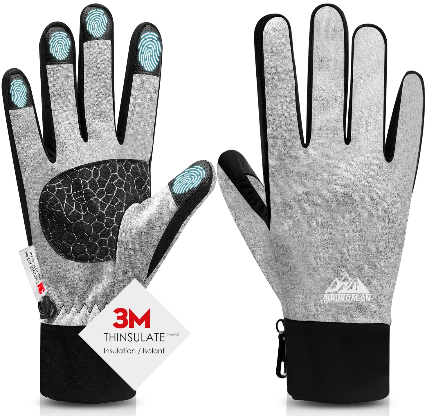 Winter Gloves — Light Gray