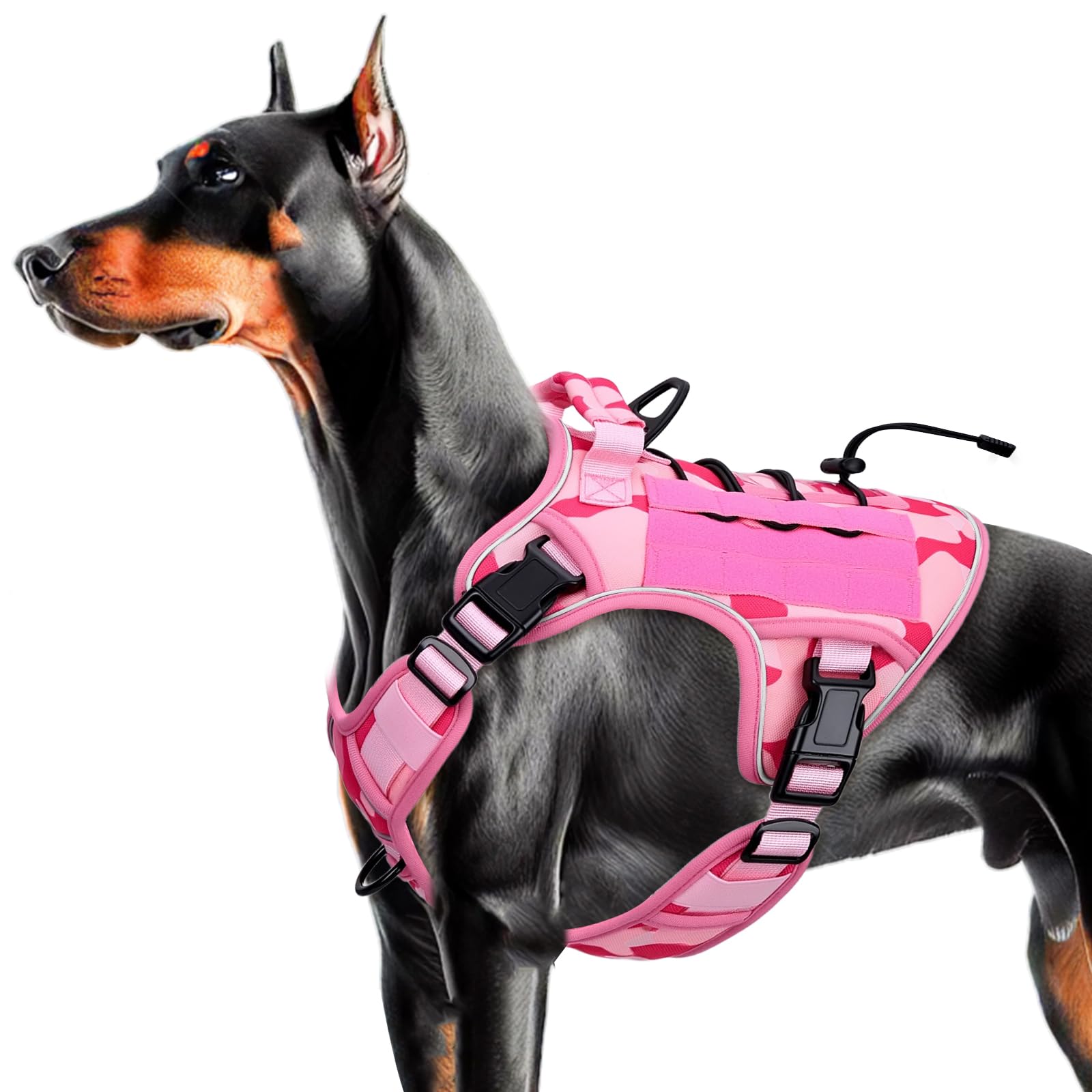 Tactical Dog Harness — Pink Camo