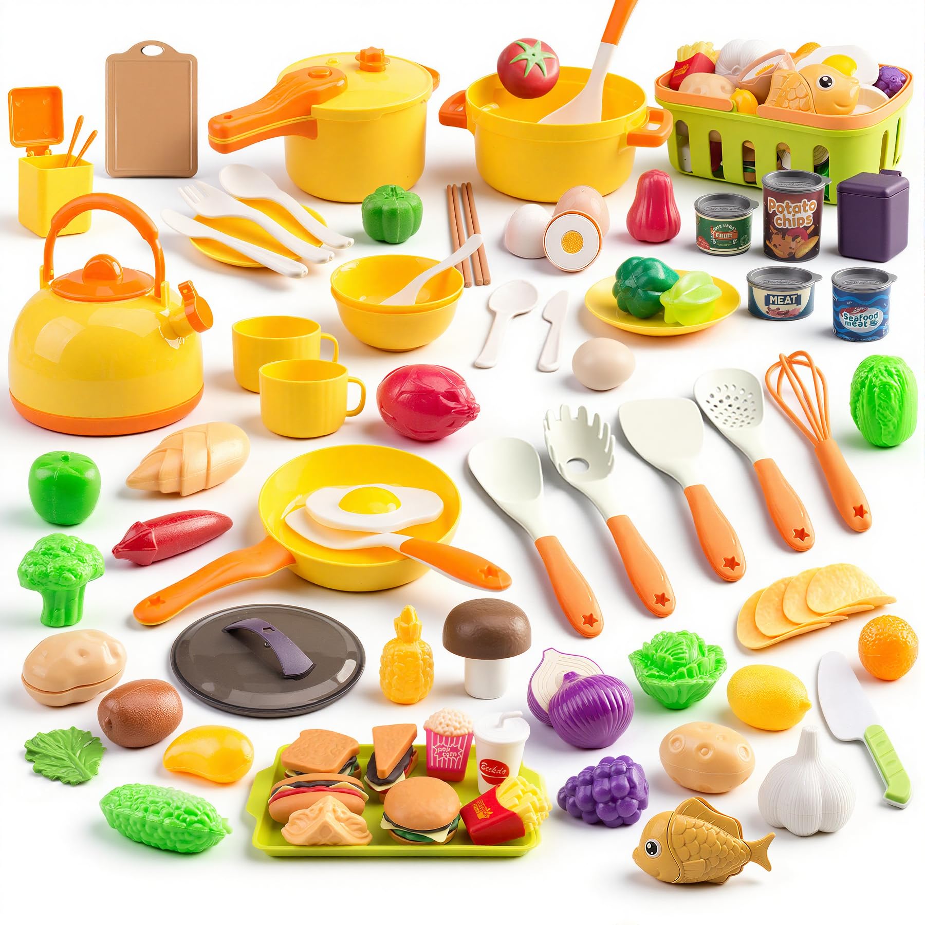 118-Piece Mini Play Kitchen Accessories for Ki
