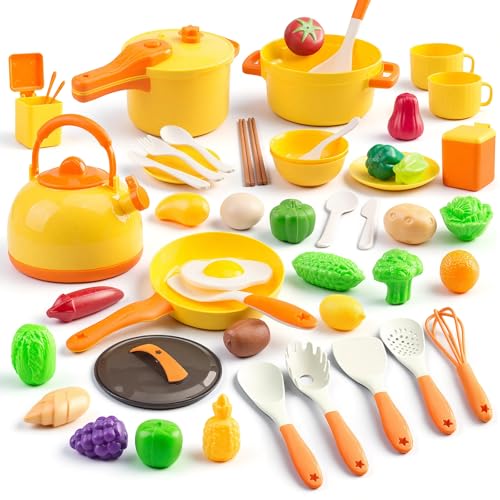 56-Piece Mini Play Kitchen Accessories for Kid