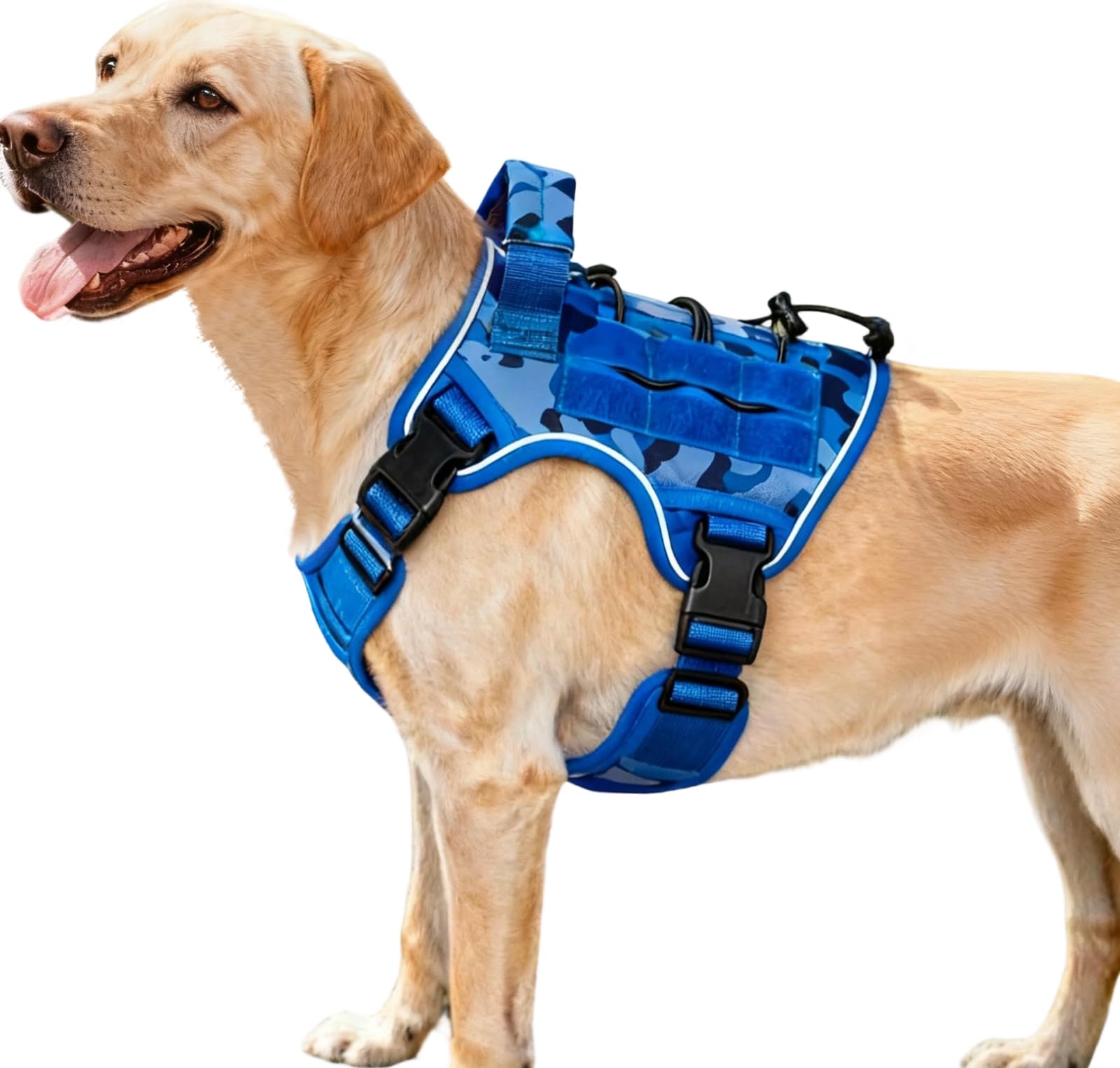 Tactical Dog Harness — Blue Camo