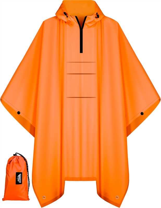 Rain Poncho — Orange