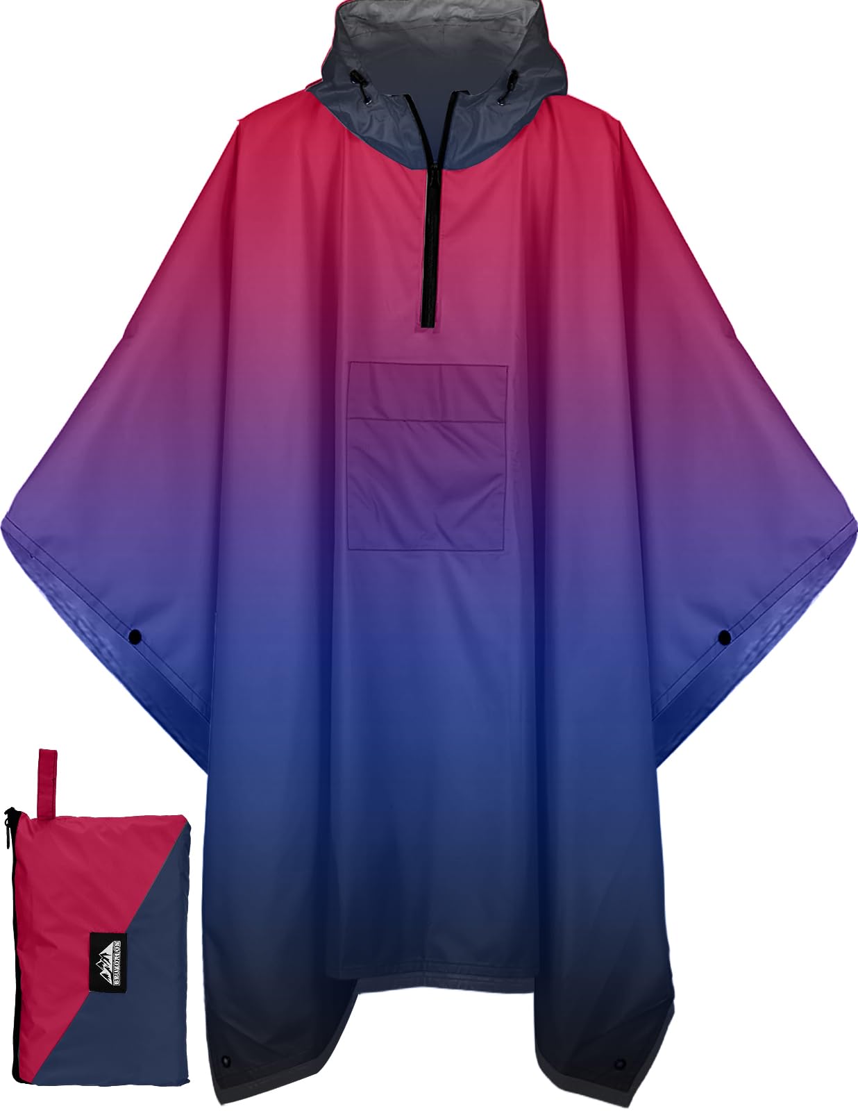 Rain Poncho — Gradient Purple
