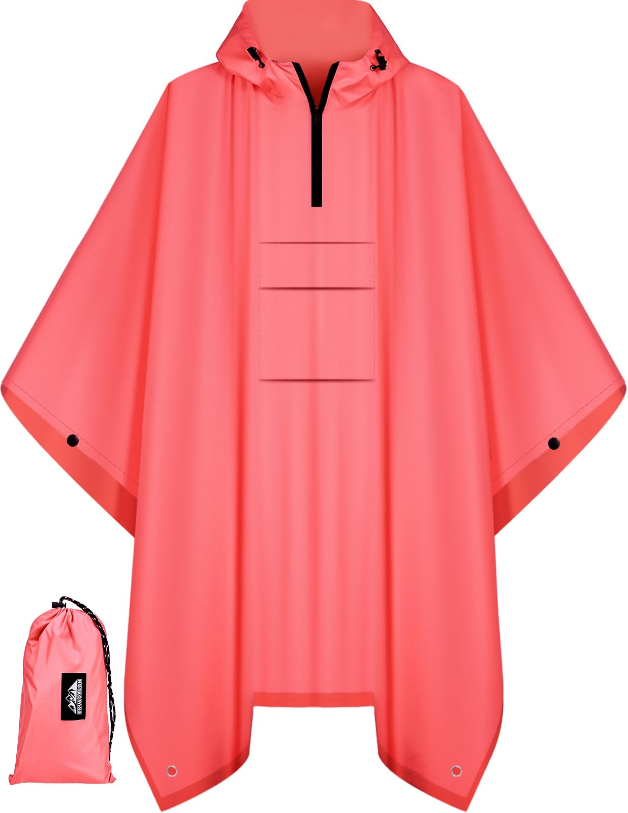 Rain Poncho — Burgundy