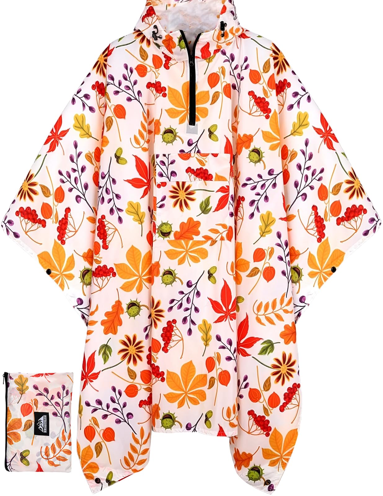 Rain Poncho — Fallen Leaves