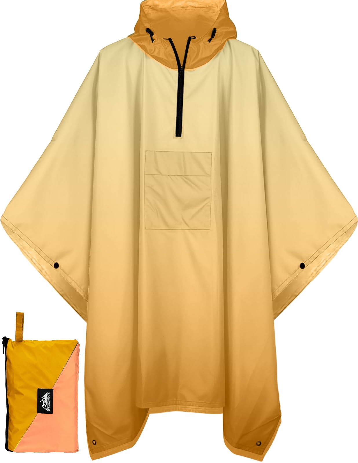 Rain Poncho — Gradient Yellow