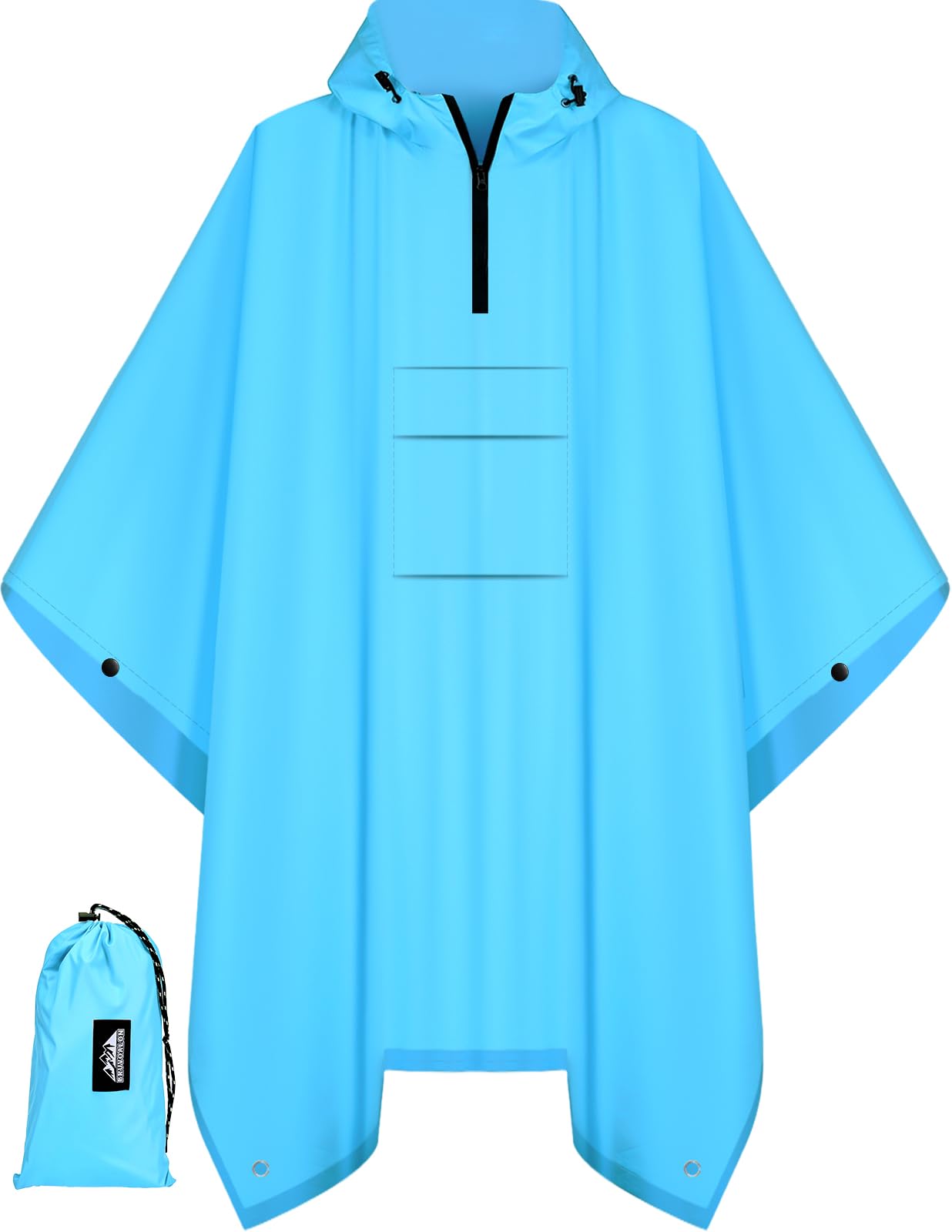 Rain Poncho — Sky Blue-2pack