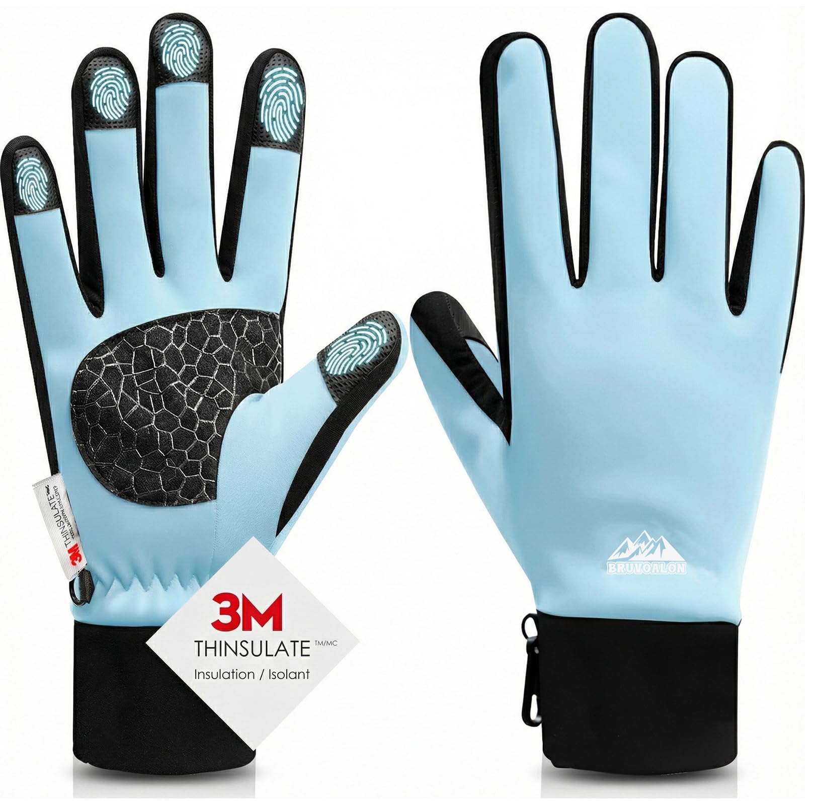 Winter Gloves — Misty Blue